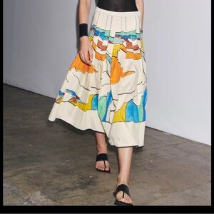 Zara ZW collection pleated skirt